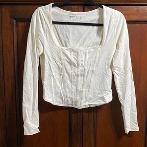 Corset styled long sleeve shirt